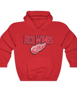 Detroit Red Wings Retro NHL Heavyweight Hoodie Sweatshirt Sport Shirt for Men