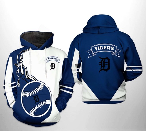 Detroit Tigers MLB Classic All Over Print 3D Hoodie - 3D Print Hoodie Full Size