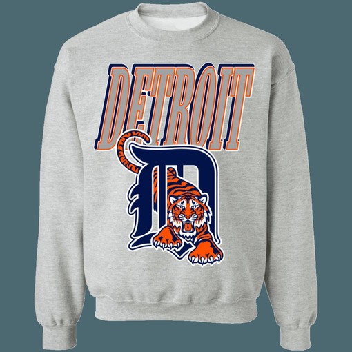 Detroit Tigers Vintage MLB Crewneck Sweatshirt Hoodie Shirt with Bold Graphics for MLB Fans - Image 3
