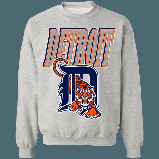 Detroit Tigers Vintage MLB Crewneck Sweatshirt Hoodie Shirt with Bold Graphics for MLB Fans - Image 4