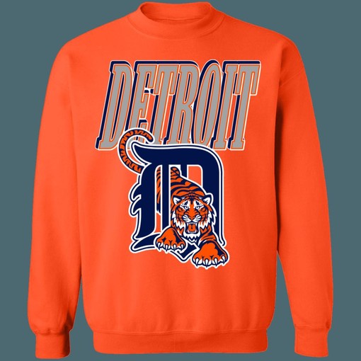 Detroit Tigers Vintage MLB Crewneck Sweatshirt Hoodie Shirt with Unique Graphics - Image 2