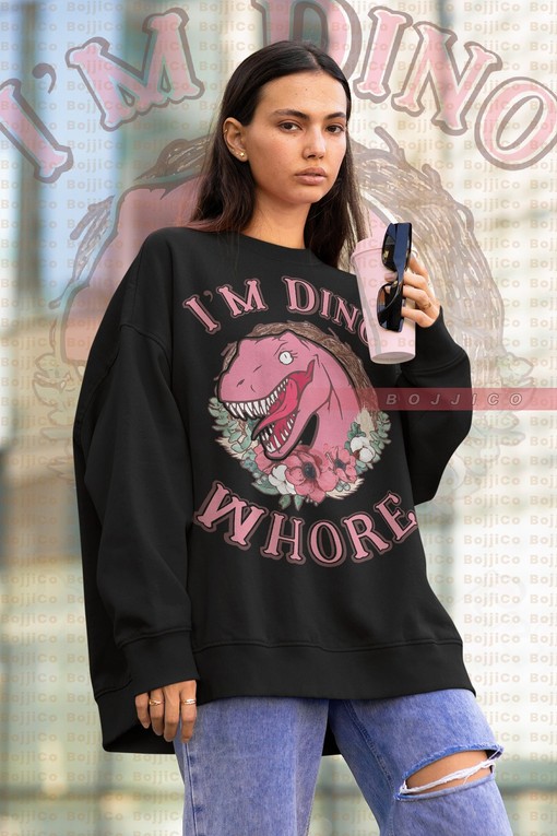 Dinowhore Sweatshirt That You Cannot Resist - Meme and Movie Shirts for Boys and Girls Featuring Possums