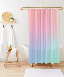 Disney Boho Holographic Shower Curtain - Abstract Design with Eco-Friendly and Water-Resistant Material