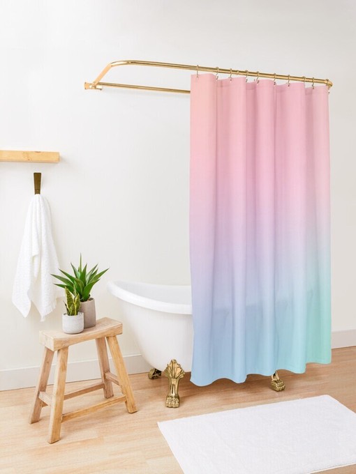 Disney Boho Holographic Shower Curtain - Abstract Design with Eco-Friendly and Water-Resistant Material - Image 3