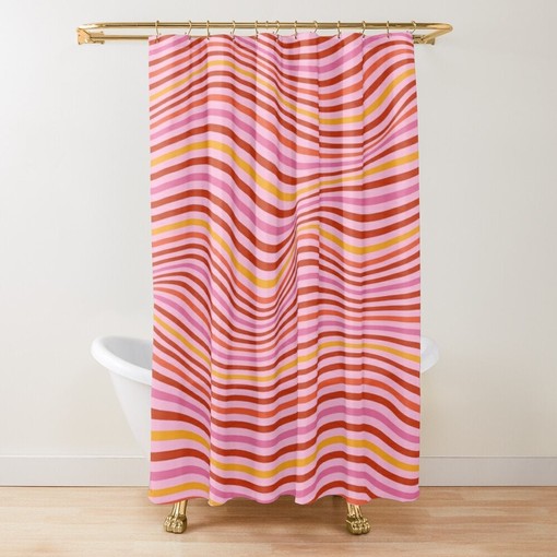 Disney Boho Psychedelic Shower Curtain - 70s Style with Boho Design and Waterproof Material with Hooks Included - Image 2