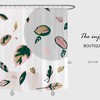 Disney Green Leaves Kids Bathroom Shower Curtain, Simple Potted Plants Design with Waterproof Fabric