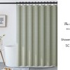 Disney Light Green Linen-textured Polyester Thick Shower Curtain, Sage Green Extra Heavy and Waterproof with Hooks