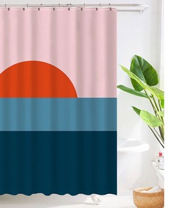 Disney Sunrise at Sea Shower Curtain, Peaceful Morning with Custom Sizes Bath Curtains for Decor