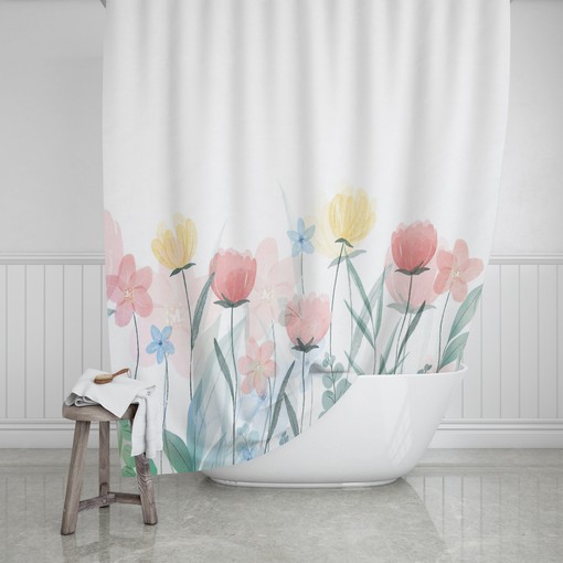Disney Wildflower Shower Curtain, Bath Mat, and Towel Options, At Home Shower Curtains - Image 2