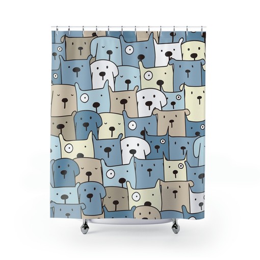Dog Shower Curtain for Puppy Dog Lovers - A Fun Addition to Your Bathroom - Image 2