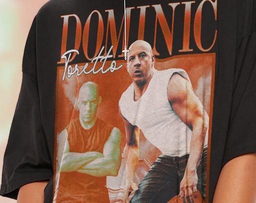 Dominic Toretto Fans T-Shirt: Vin Diesel from the Fast and Furious Classic Movie T-Shirts for Men - Image 2