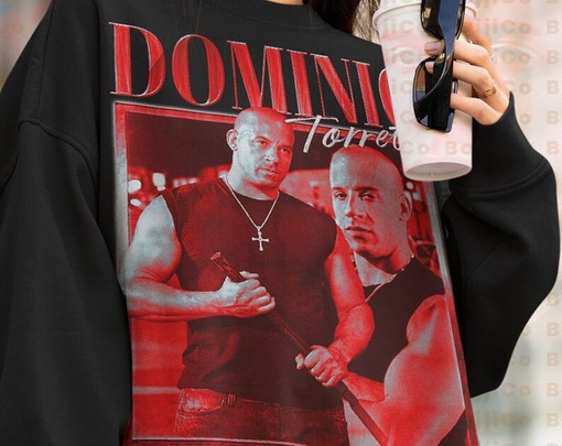 Dominic Toretto Vintage Furious Sweatshirt, Vin Diesel Retro Tee with Classic 90s Style - Image 4