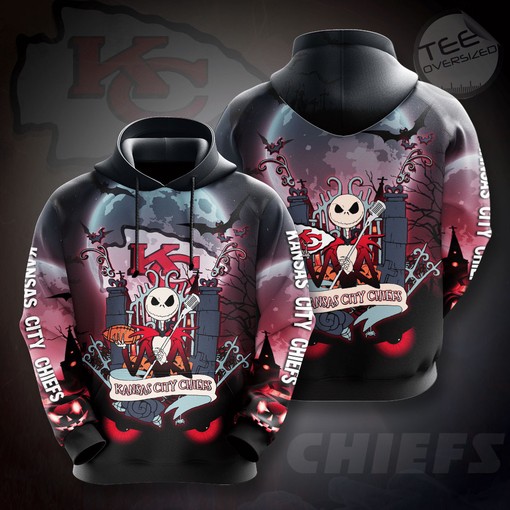 Don't Miss Out on this Kansas City Chiefs Skeleton 3D All Over Print Hoodie for Fans