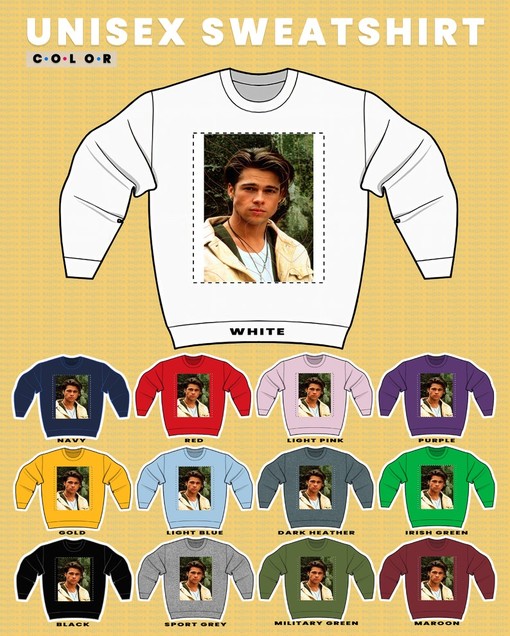 Dope BRAD PITT Homage Unisex Sweatshirt for Classic Movie Lovers - Image 3