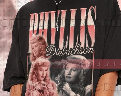 Double Indemnity Retro Shirt, Halloween Tee with Phyllis Dietrichson Quote, Barbara Stanwyck Character Tshirt - Image 2