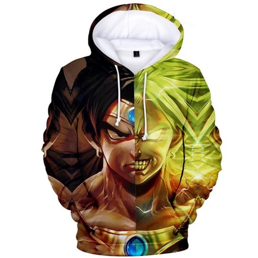 Dragon Ball Anime Saiyan Goku Hoodie - 3D All Over Print Design with Quotes