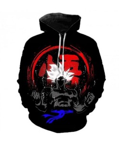 Dragon Ball Anime Zipper Hoodie - 3D All Over Print Design with Quotes