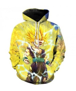 Dragon Ball Cosplay Vegeta Goku Anime 3D Hoodie with Zipper and Custom Printing
