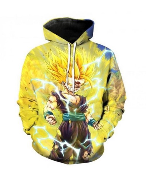 Dragon Ball Cosplay Vegeta Goku Anime 3D Hoodie with Zipper and Custom Printing