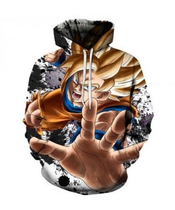 Dragon Ball Five Fingers Open Anime Hoodie - 3D All Over Print Design with Quotes