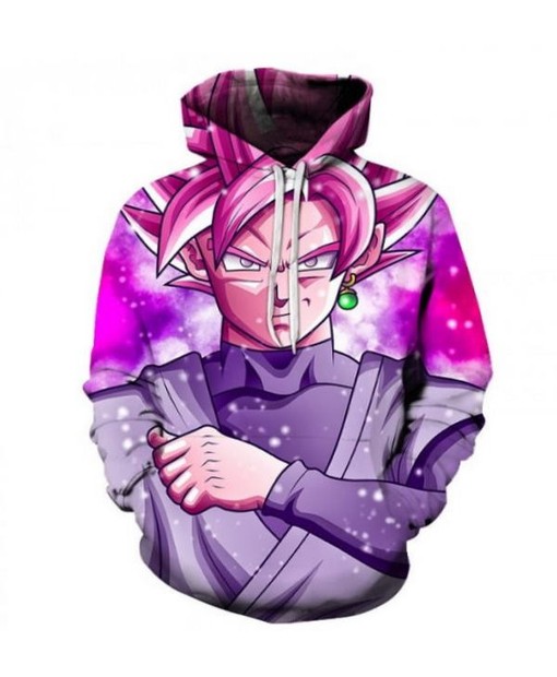 Dragon Ball Hand On Chest Anime Hoodie - 3D All Over Print Design with Quotes