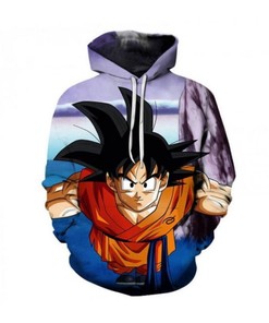 Dragon Ball Leaning Forward Anime Hoodie - 3D All Over Print Design with Quotes