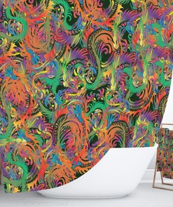 Dragon Claw Abstract Shower Curtain for Fantasy Touch