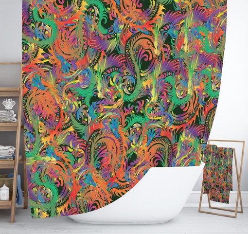 Dragon Claw Abstract Shower Curtain for Fantasy Touch