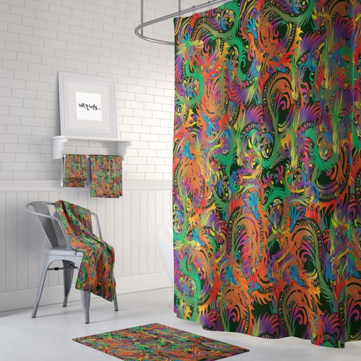 Dragon Claw Abstract Shower Curtain for Fantasy Touch - Image 2