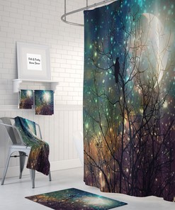 Dreamy Full Moon Shower Curtain - Create a Calming Bath Environment