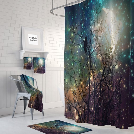Dreamy Full Moon Shower Curtain - Create a Calming Bath Environment