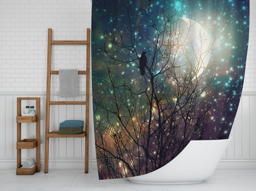 Dreamy Full Moon Shower Curtain - Create a Calming Bath Environment - Image 3