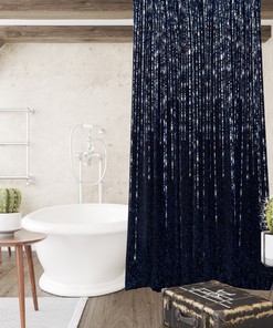 Dreamy Indigo Nights Shower Curtain Set - Create a Calming and Soothing Bath Decor