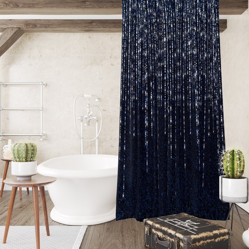 Dreamy Indigo Nights Shower Curtain Set - Create a Calming and Soothing Bath Decor