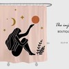 Dreamy Moon, Star, and Sun Girl Shower Curtain | Customized Sizes | Waterproof and Washable Bath Accessory