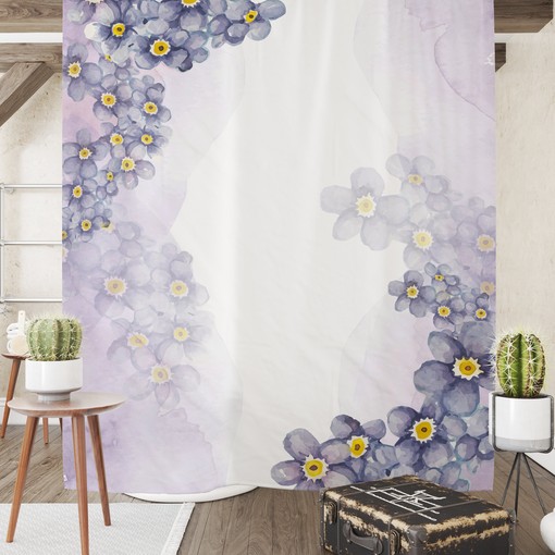 Dreamy Wispy Purple Floral Shower Curtain Set - Dreamy Bath Set with Optional Bath Set for Cozy Bathroom Decor - Image 2