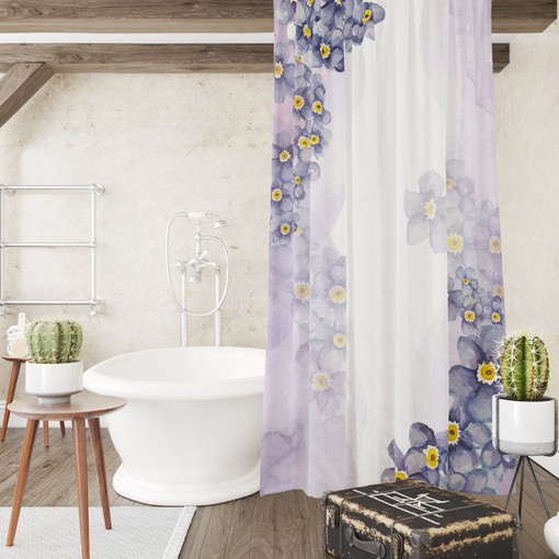 Dreamy Wispy Purple Floral Shower Curtain Set - Dreamy Bath Set with Optional Bath Set for Cozy Bathroom Decor - Image 3