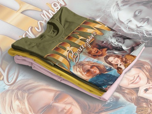 Drew Barrymore Vintage Shirt with Homage Tshirt and Retro 90s Sweater - Image 4