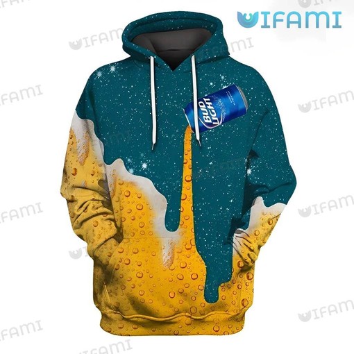 Drink Beer All Over Print Hoodie for Men - Bud Light Gift