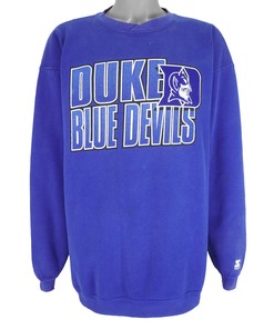 Duke University Blue Devils Crew Neck Sweatshirt, 1990s Vintage American Football Shirt - Perfect for NCAA Fans
