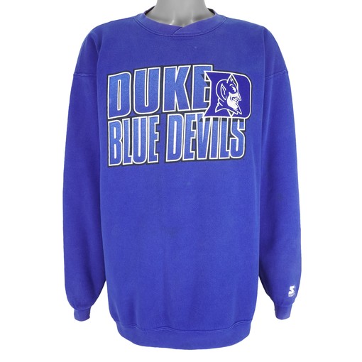 Duke University Blue Devils Crew Neck Sweatshirt, 1990s Vintage American Football Shirt - Perfect for NCAA Fans