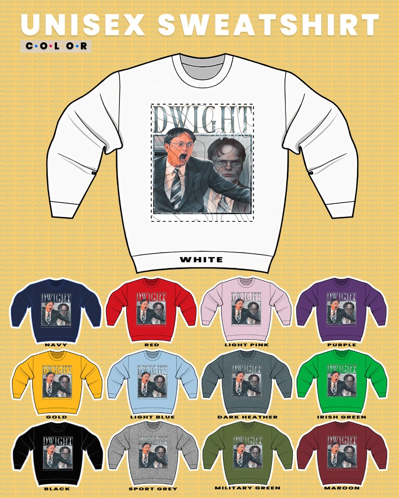 Dwight Schrute The Office Sweater - Vintage Schrute Farm and Jim Halpert Tee - Image 3