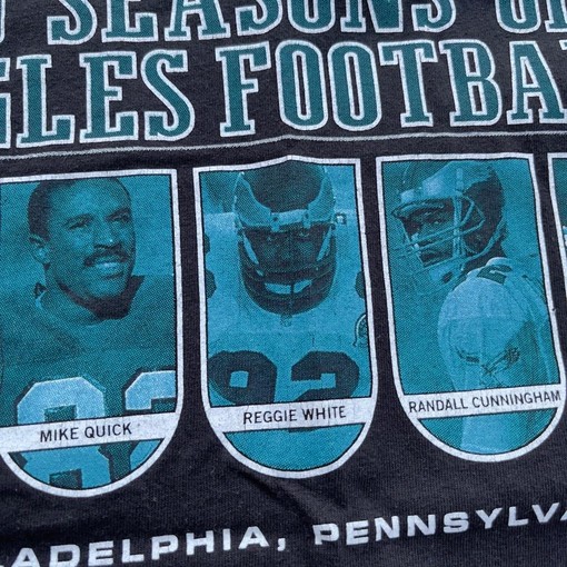 Eagles Football 75 Seasons Vintage Style Hoodie Sweatshirt - Anniversary - Image 3