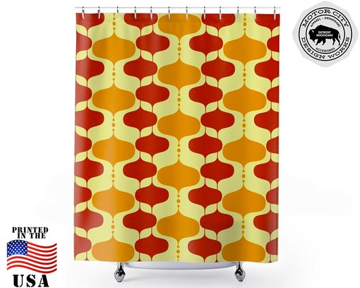 Eames Century Mid Century Modern Shower Curtain for Mod Bathroom Decor