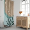 Earth Tone Scandinavian Abstract Shower Curtain - Minimalist Design for Contemporary Bath Decor