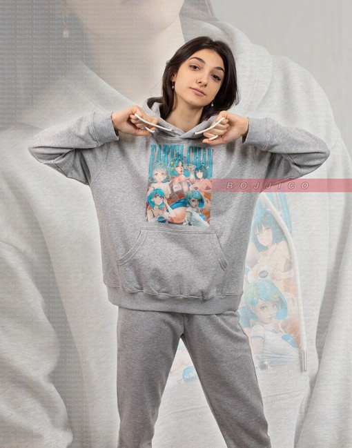 Earth-Chan Anime Meme Sweatshirt, Waifu Sweater for Otaku and Manga Fans, Kawaii Tee with Cute Earth Chan Beam Quote - Image 2