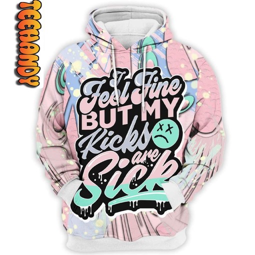 Easter Bunny All Over Print 3D Hoodie with Retro Kicks