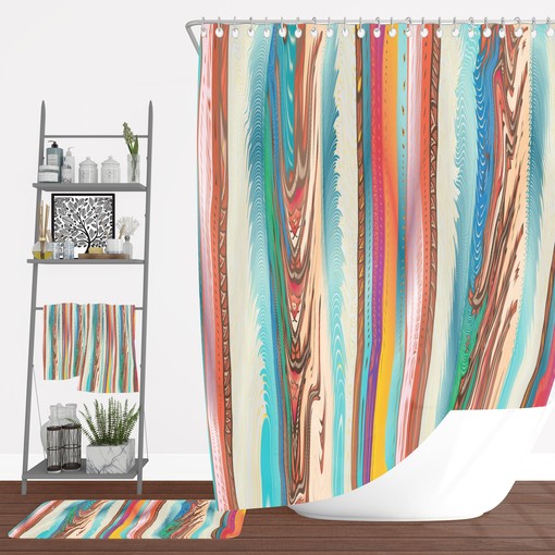 Eclectic Soul Shower Curtain Set - Unique Bath Decor with Optional Accessories - Image 2