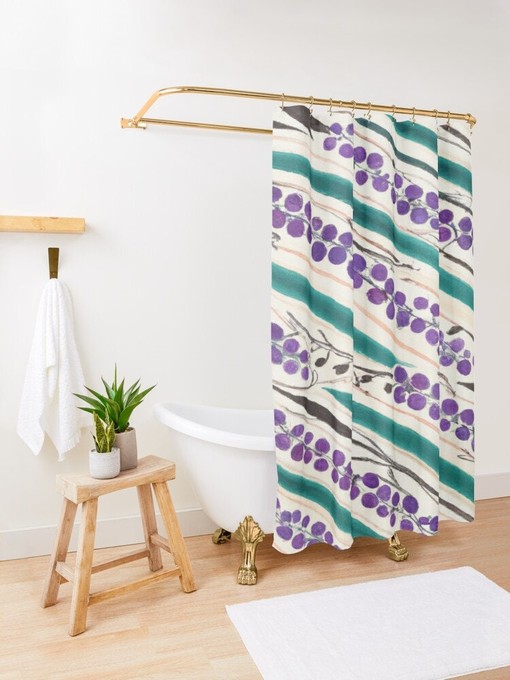 Eco-Friendly Art Nouveau Boho Shower Curtain - Polyester Material and Water-Resistant - Image 3