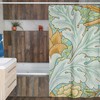 Eco-Friendly Art Nouveau Floral Patterns Shower Curtain with High-Quality Material and Hooks